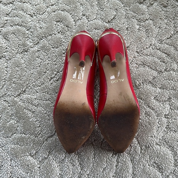 Aldo Red Heels 👠 Women’s Size 7.5 - Picture 3 of 5